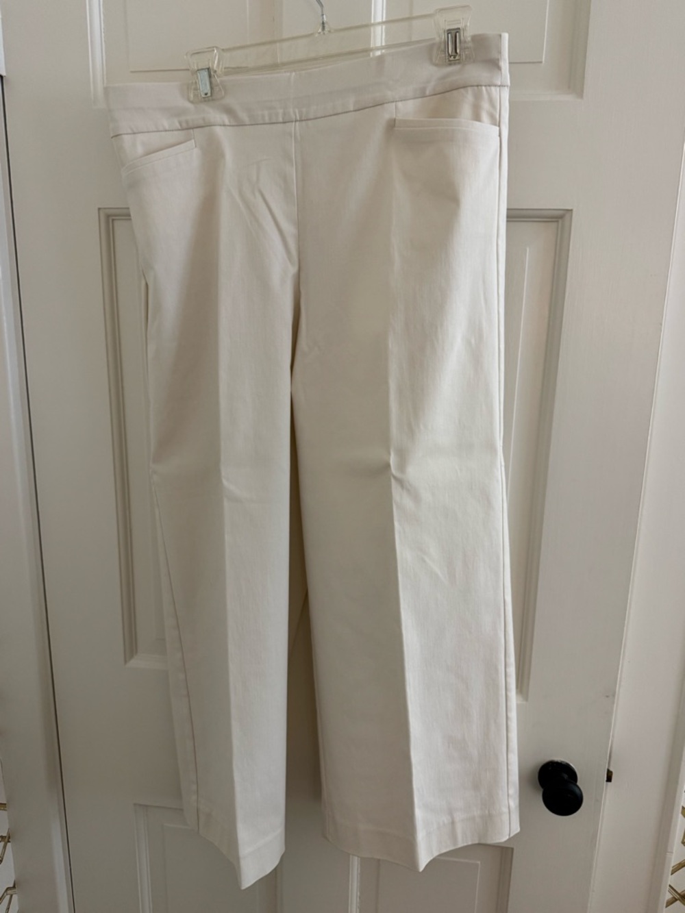 Chico's Brigitte Wide-Leg Pants in Soft Cream